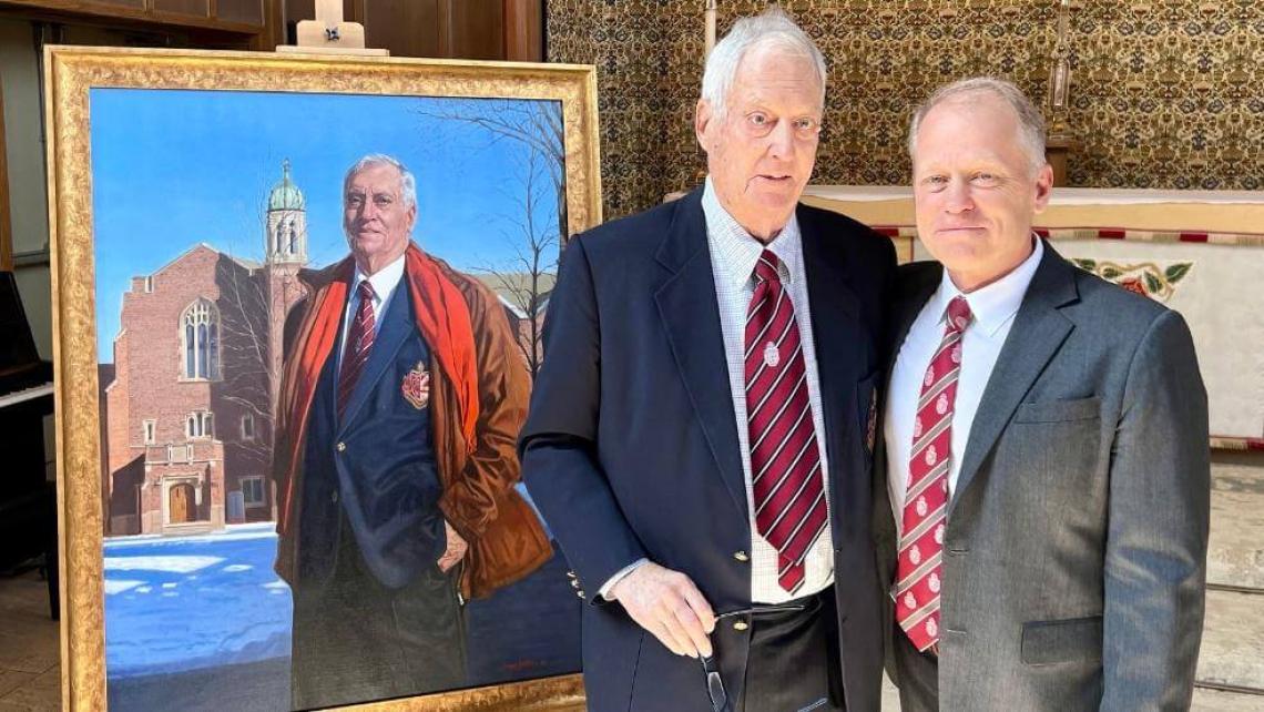 H. Michael Burns ’56 honoured with new portrait for Osler Hall