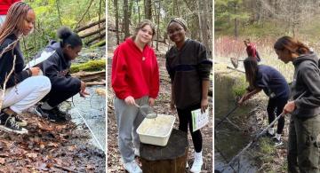 Science students study local ecosystems